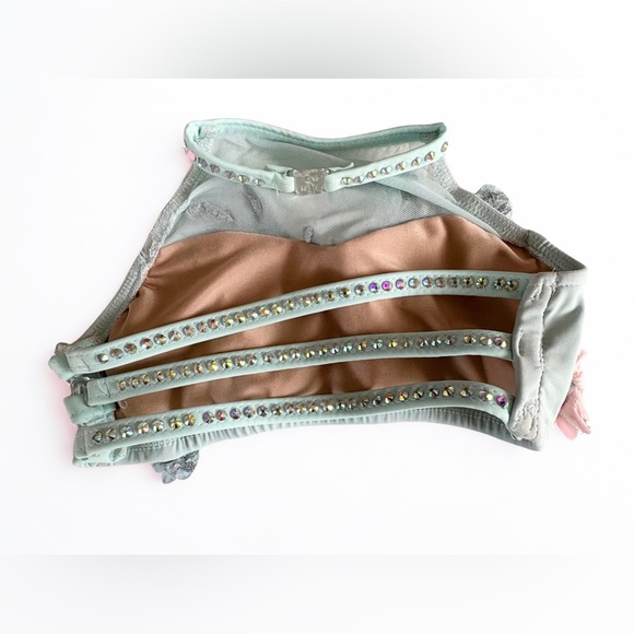 Glamour Floral Embellished Two-Piece Lyrical Dance Costume Sz SC - Picture 5 of 5